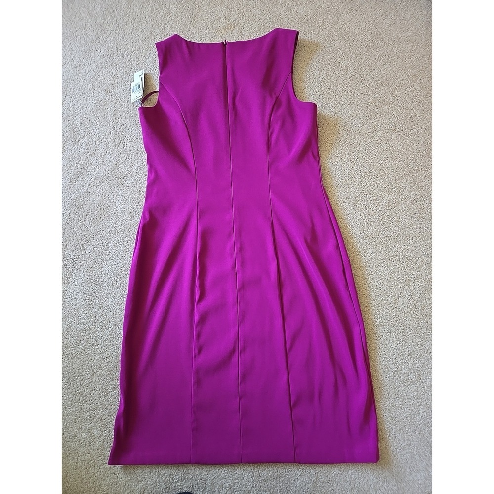 Alyx Women's Fuchsia Berry Sleeveless Sheath Dress Size 8 Polyester NWT - Picture 10 of 10